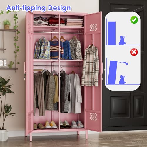 Pink Locker Cabinet (Pink / 2 Doors)