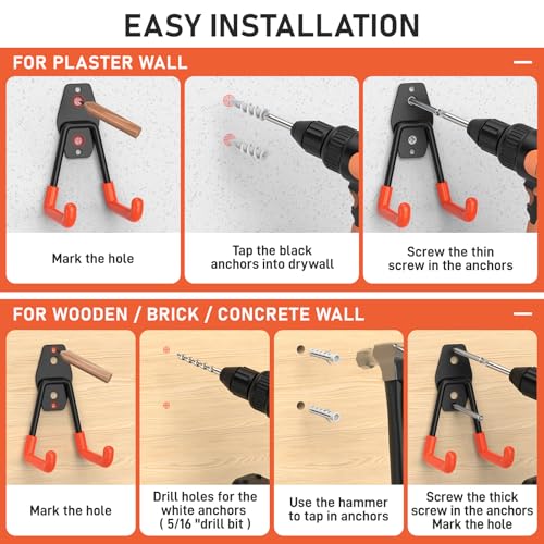 Garage Hooks Anti (42 Pack Orange)