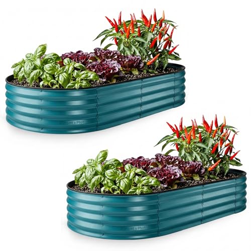 Galvanized Raised Garden Beds Outdoor (2 Count)