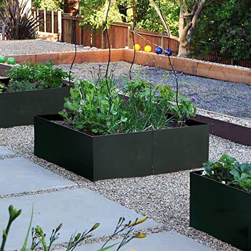 Garden 4 Pack 12" H. Galvanized Steel Landscape Edging w (4-Pack 12"x40" / Black)