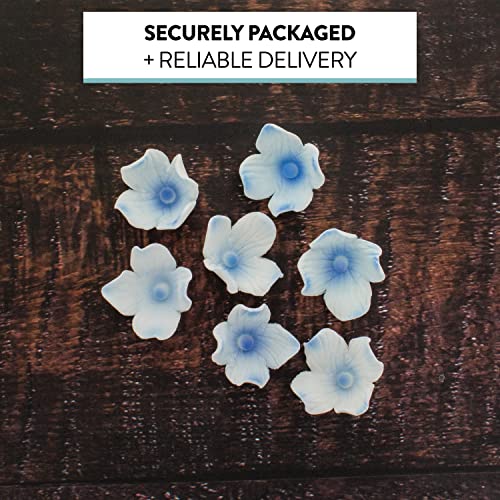 36 Count Small Blue Hydrangea Flowers (Blue)