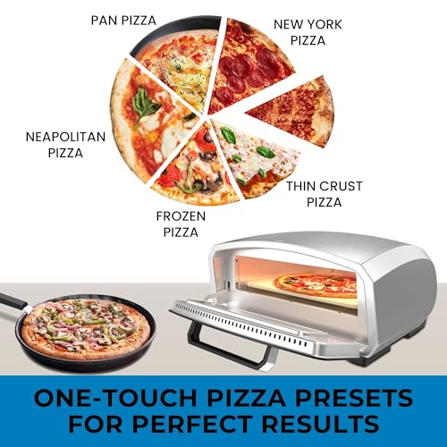 Kenmore Outdoor Indoor Electric Pizza Oven (Black & Silver)