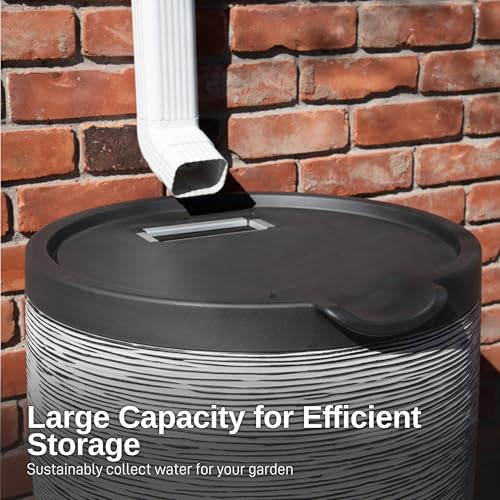 50 Gallon Newport Rain Barrel with Stand and Removable Lid (Slate / Rain Barrel)