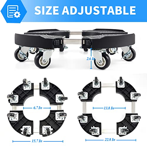 2 Pack Plant Caddy with Wheels Heavy Duty with 8 Lockable Casters