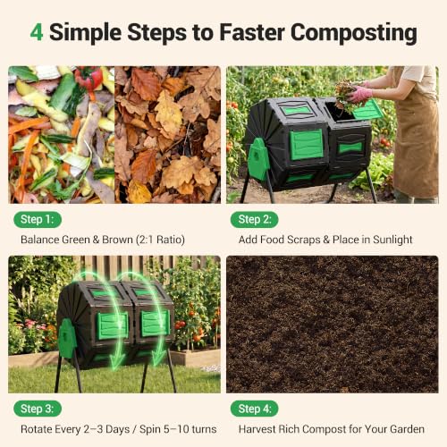 Composter Tumbler Outdoor (Green)