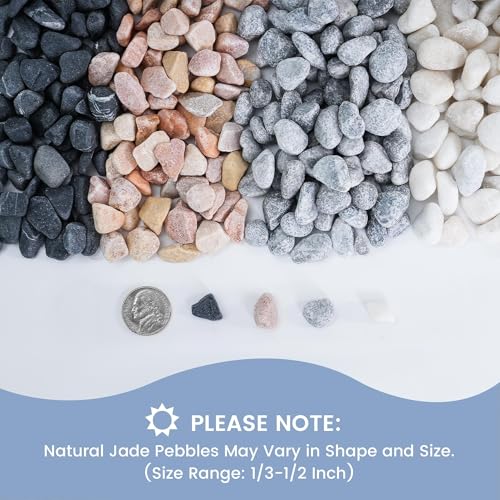 20 LB Mixed River Rocks (20 Pounds / Mixed Jade)