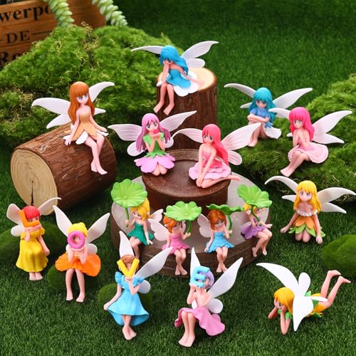 16 Pcs Miniature Fairy Figurines (3.42*2.24 inch)