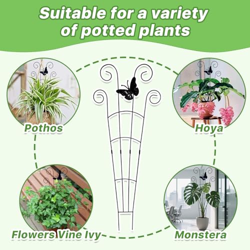 4 Pack 30 Inch Taller Plant Trellis for Potted Climbing Plants Indoor (30inch)