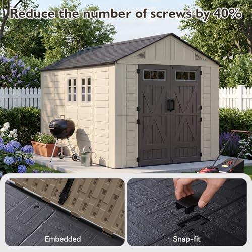 8x12 Ft Outdoor Storage Shed with Floor (8x12)