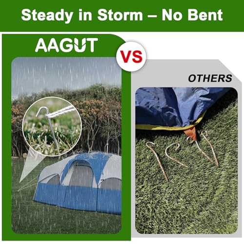 Metal Tent Stakes Heavy Duty 9 Inch (9" x 8 Pcs - 6mm)
