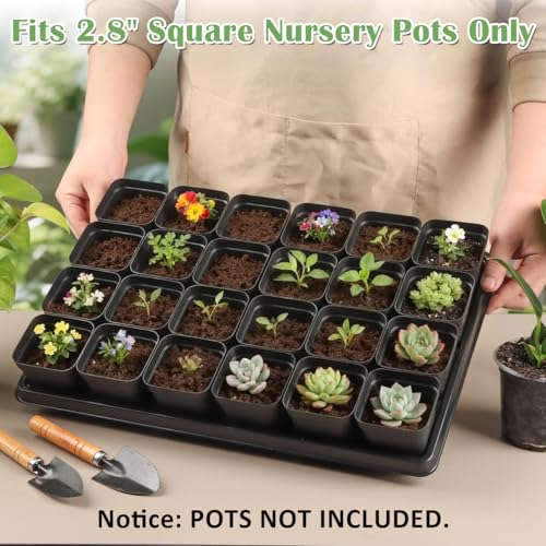 24 Cell Nursery Pots Trays 5 Pack (Black / 24 Cell Trays-5 Pack)