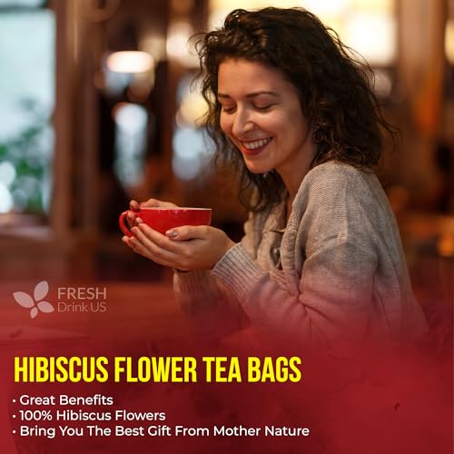 Premium 115 Hibiscus Flowers Tea Bags (120 Tea Bags)