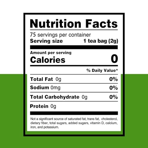 Ginkgo Biloba Tea Bags (75 Count (Pack of 1))