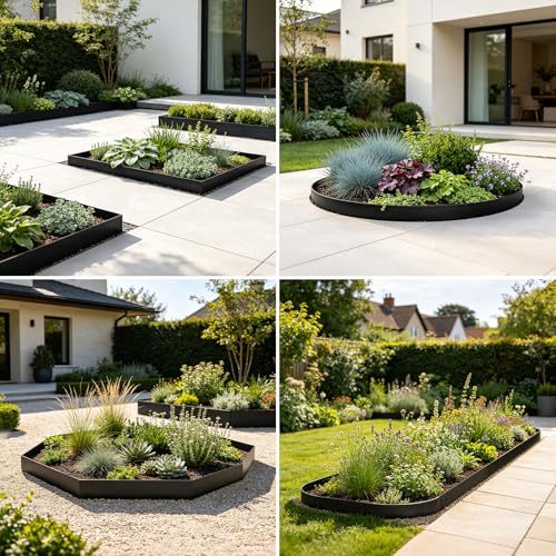 Metal Landscape Edging 10 (Black / 4.5 Inch 10Pcs)
