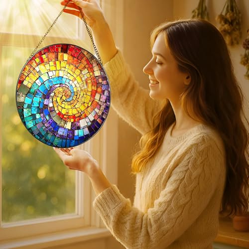 8'' Rainbow Spiral Suncatcher Ornament (Rainbow Spiral)