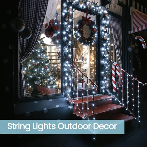 Solar Christmas Lights Outdoor (6 PACK / Cool White)