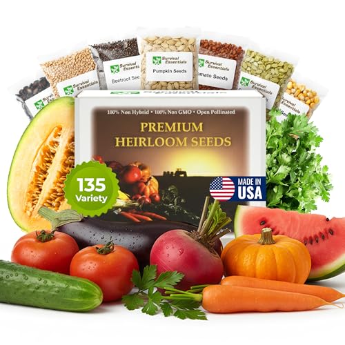 Grow Healthy Non GMO Food Seed Vault (135 Variety)