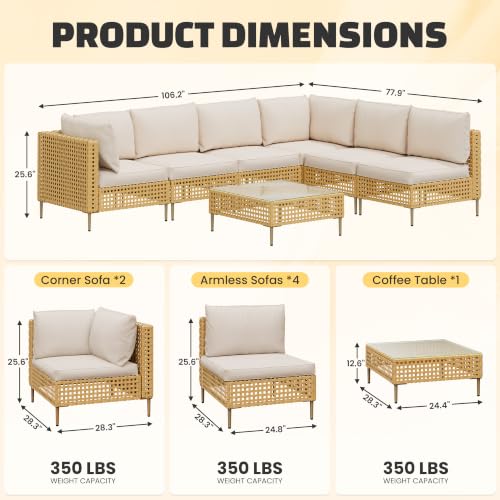 7 Piece Patio Furniture Set (Br-be-7pc)
