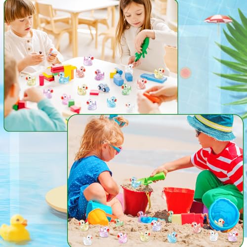 100pcs Mini Glitter Ducks Colorful (100Pcs-Glitter Ducks)