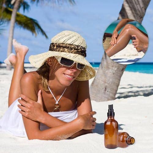 4 oz Amber Glass Spray Bottles for Essential Oils (Dark Amber Glass Spray Bottles)