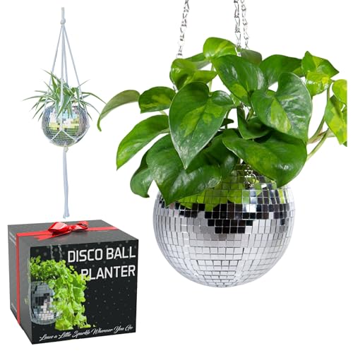 Disco Ball Planter (6" Silver)