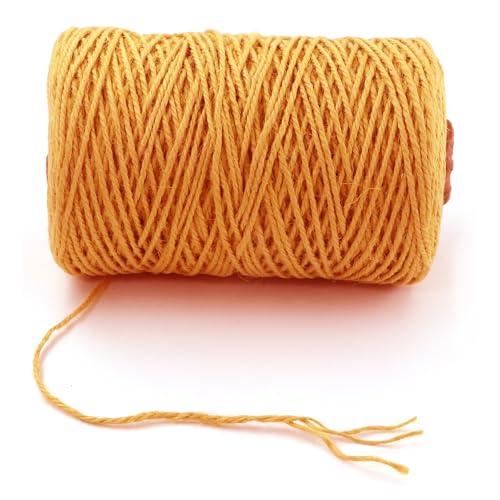3mm x 1000 Feet Orange Jute Rope (Orange / 3mm x 1000 Ft)