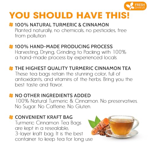 Premium Turmeric Cinnamon Tea (75 Tea Bags)