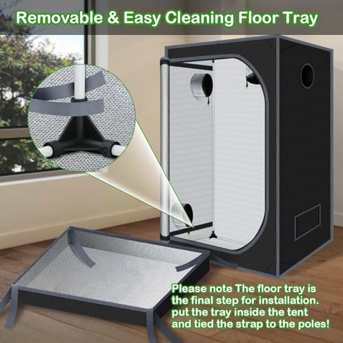 3x3 Grow Tent 36"x36"x72" 600D Mylar Hydroponic High Reflective Grow Tents