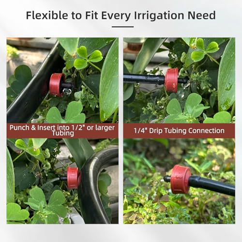 60PCS 1 GPH Pressure Compensating Drip Irrigation Spot Watering Drippers (60 Count)