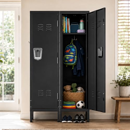 Metal Lockers for Employees (Black / 1 door)