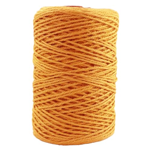 3mm x 1000 Feet Orange Jute Rope (Orange / 3mm x 1000 Ft)