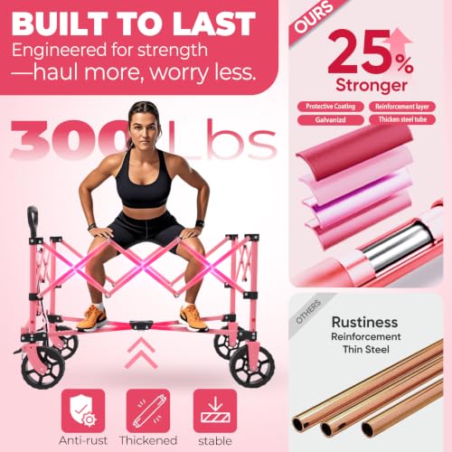 Collapsible Wagon (Pink / 300lbs)