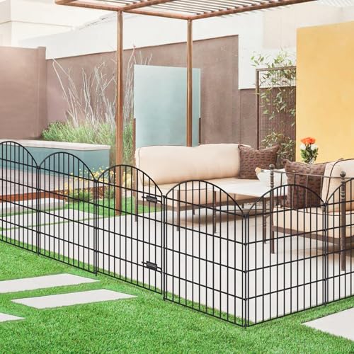 Metal Garden Fence with Gate 36 in x 11.7 ft