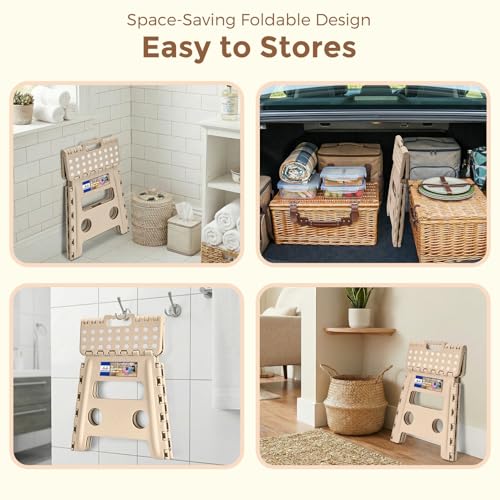 13 Inch Folding Step Stool (Khaki / 13 Inch)