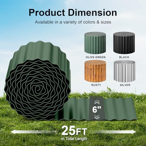 Corrugated Metal Garden Edging (25 Foot)