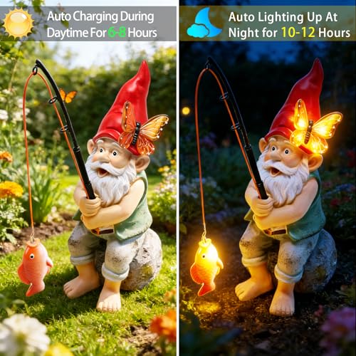 Solar Garden Gnome Statues (Gnome)
