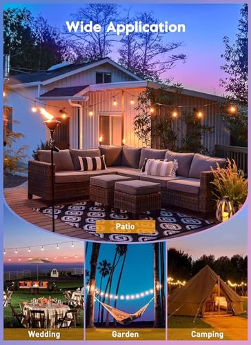 55FT Solar String Lights Outdoor (55FT(16 Sockets))