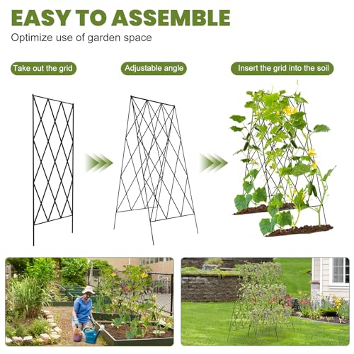 Cucumber Trellis 2 Pack (Pitch Black / 39.4" H)