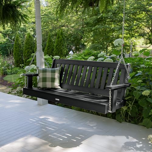 AD-PORL1-BKE Lehigh Porch Swing, 5 Feet, Black (Black)