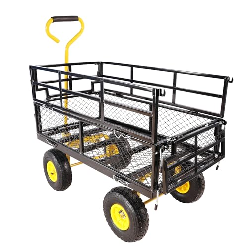 with a Four Wheeled Trailer with a Double (Yellow+black)
