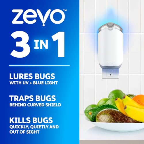 Flying Insect Trap for Fruit Flies & Gnats (2 Devices & 4 Cartridges)