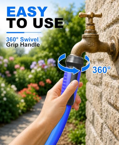 Garden Water Hose 75 ft x 5 (Blue / 75FT)