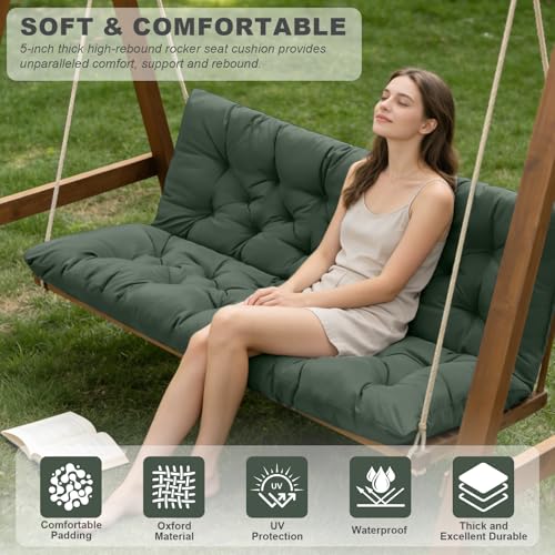 Porch Swing Cushions (Dark Green / 40x 40 inches)