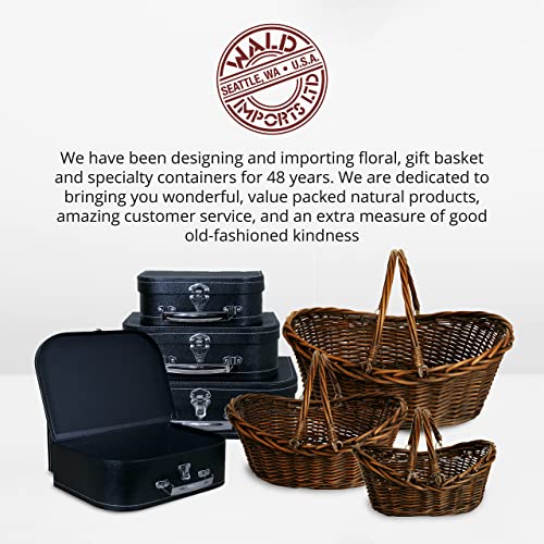 Small Light Brown Hand Woven Wicker Basket for Storage with Handles (Small (Pack of 16) / Picnic Basket Light Brown)