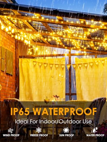 Solar Christmas Lights Outdoor 2 Pack 66FT 200 LED String Lights Warm White (Warm White / 2 pack)