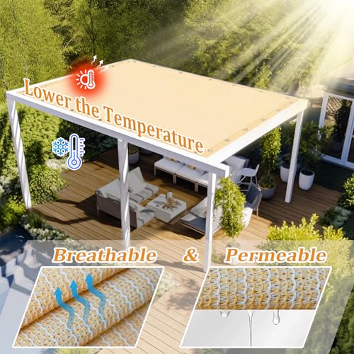 Customized Size 90% Sun Shade Cloth with Grommets