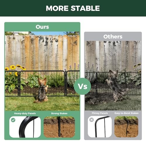 No Dig Garden Fence (Black / 17"H)