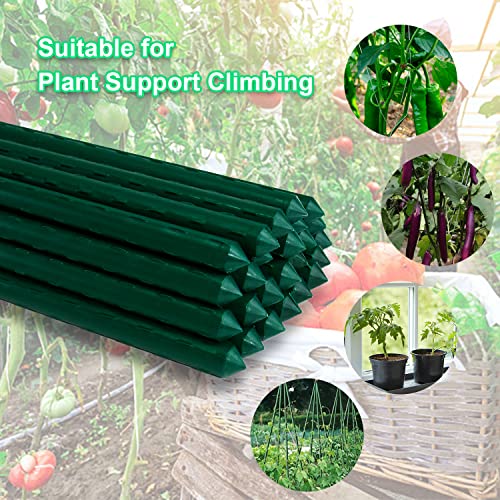 10pcs Steel Plant Stakes 6 Feet (6Ft, Pack of 10)
