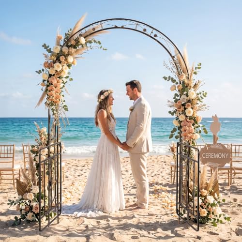 Garden Arbor Arch (Arbor with Gate,Bronze)