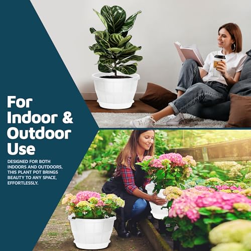 10 Inch Whiskey Barrel Planters Outdoor Pack of 5 (5 Count)